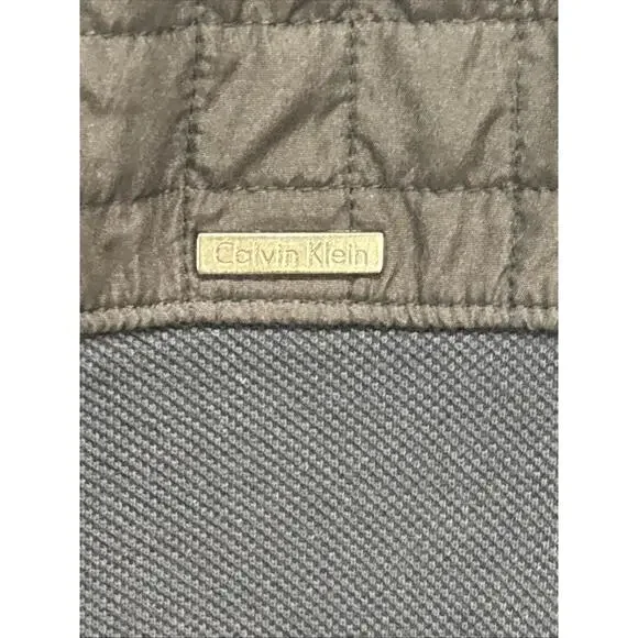 Calvin Klein Men's Black Quilted Jacket with Rib Knit Trim - Medium - Picture 3 of 9